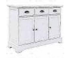 VidaXL Aparador de 3 puertas MDF y madera de pino 105x35x77,5 cm