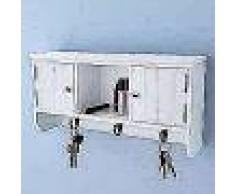 VidaXL Armario de pared para llaves y joyas con puertas y ganchos