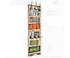 VidaXL Perchero de pared LIVE LIFE con 6 ganchos 120x40 cm