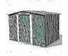 VidaXL Caseta de jardín de metal 257x205x178 cm verde
