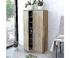 VidaXL Mueble zapatero con 7 estantes de roble