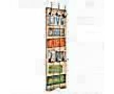VidaXL Perchero de pared LIVE LIFE con 6 ganchos 120x40 cm