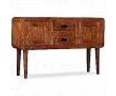 VidaXL Aparador de madera maciza con acabado de Sheesham 120x30x75cm