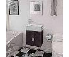 VidaXL Conjunto de mueble y lavabo 3 piezas negro