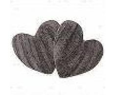 VidaXL Cojines en forma de corazón 2 unidades pelo sintético gris