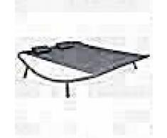 VidaXL Tumbona doble de exterior de acero 200x173x45 cm antracita