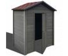 vidaXL Caseta de almacenamiento de jardín WPC 188x188x264 cm gris