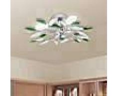VidaXL Lámpara de techo con brazos de cristal hojas blanco y morado
