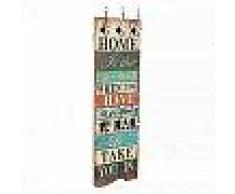 VidaXL Perchero de pared HOME IS con 6 ganchos 120x40 cm