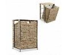 VidaXL Cesto para la ropa sucia de jacinto de agua 44x34x64 cm