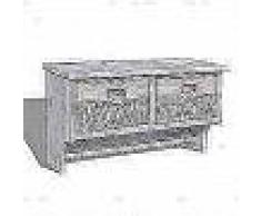 VidaXL Estante De Madera Blanco Con Perchas 2 Cestas De Tejido 4 Ganchos