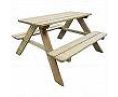 VidaXL Mesa de picnic para niños madera de pino FSC 89x89,6x50,8 cm