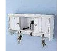 VidaXL Armario de pared para llaves y joyas con puertas y ganchos