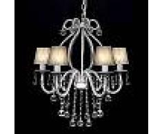 VidaXL Lámpara de araña colgante, candelabro de metal con 2300 cristales