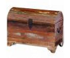 vidaXL Baúl de almacenamiento de madera reciclada maciza