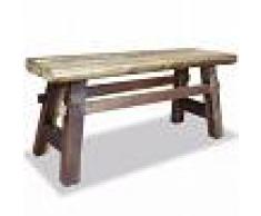 vidaXL Banco de madera maciza reciclada 100x28x43 cm