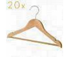 Storage solutions Set de perchas de madera 20 unidades
