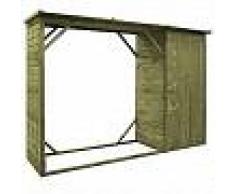 VidaXL Caseta leña y herramientas jardín FSC madera pino 253x80x170 cm