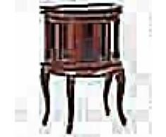 VidaXL Vitrina semicircular 50x35x76 cm madera de caoba maciza
