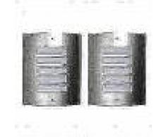 VidaXL 2 Apliques de exterior, lámparas de pared de acero inoxidable