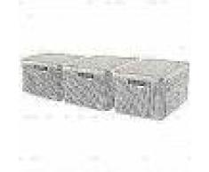 Curver Caja de almacenaje con tapa Style 3 uds L blanco 240656