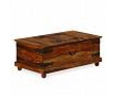 vidaXL Baúl de almacenamiento madera maciza de sheesham 90x50x35 cm