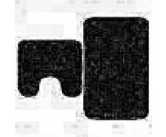 VidaXL Conjunto de alfombrillas de baño de tela 2 piezas antracita