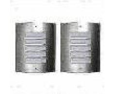 VidaXL 2 Apliques de exterior, lámparas de pared de acero inoxidable