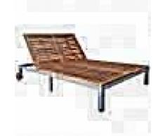 VidaXL Tumbona doble de madera maciza de acacia