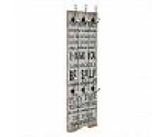 VidaXL Perchero de pared THANK YOU con 6 ganchos 120x40 cm