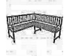 VidaXL Banco de esquina de jardín 150 cm madera maciza de acacia
