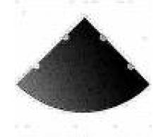 VidaXL Estante de esquina con soportes cromados vidrio negro 45x45 cm