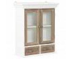 vidaXL Armario de pared de madera maciza blanco 49x22x59 cm