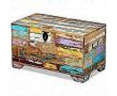 VidaXL Baúl de almacenamiento de madera maciza reciclada