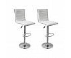 vidaXL Taburete de cocina bar, 2 unidades blancas, modelo Tabby