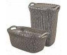 Curver Cesto de ropa sucia y de colada Knit marrón 97 L 240658