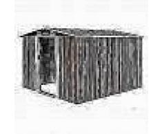 VidaXL Caseta de jardín de metal marrón 257x298x178 cm