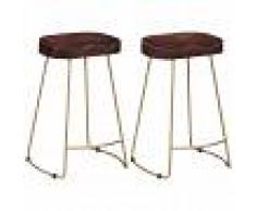 vidaXL Taburetes de bar gavin 2 uds 45x40x62 cm madera maciza de mango