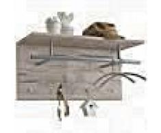 FMD Perchero de pared 72x29,3x34,5 cm color roble arena