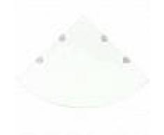 VidaXL Estante de esquina con soportes cromados vidrio blanco 45x45 cm