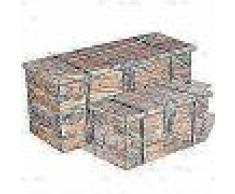 VidaXL Set de baúl de almacenamiento de madera de acacia 2 unidades