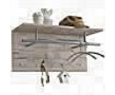 FMD Perchero de pared 72x29,3x34,5 cm color roble arena