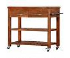 vidaXL Carrito de cocina de madera maciza de acacia 100x48x89 cm