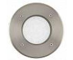 EGLO Foco LED para suelo exterior Lamedo 2,5 W redondo plateado 93482