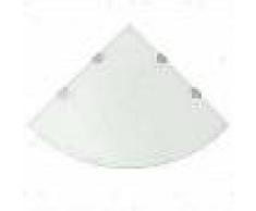 VidaXL Estante de esquina con soportes cromados vidrio blanco 45x45 cm