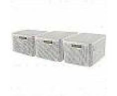 Curver Caja de almacenaje con tapa Style 3 uds L blanco 240656
