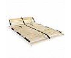 VidaXL Somier de láminas con 28 listones FSC de 7 regiones 140x200 cm