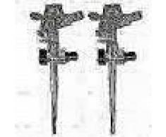 VidaXL Rociador Impulso De Zinc De Riego Del Jardín Con Encaje De Metal 2 Pcs