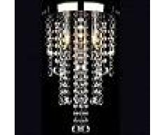 VidaXL Lámpara blanca colgante de metal con adornos de cristal