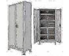VidaXL Armario de oficina con 2 puertas acero 90x40x180 cm gris